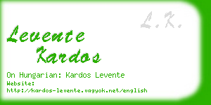 levente kardos business card